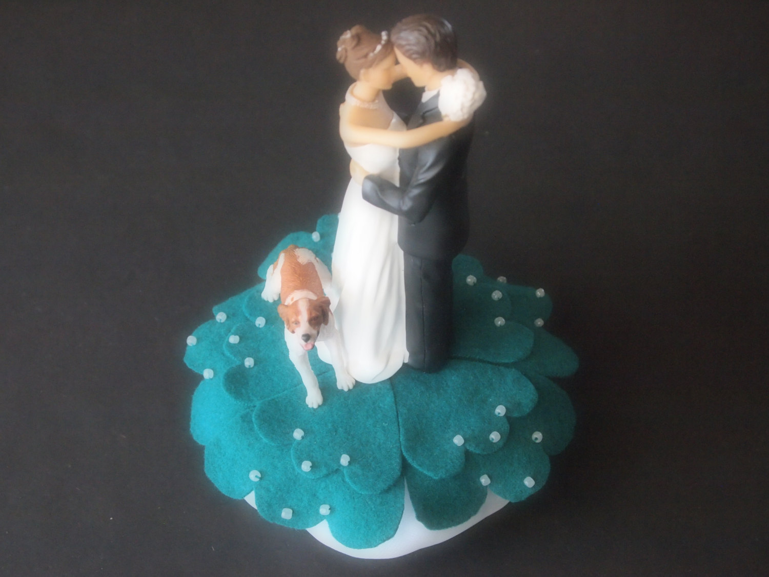 Teal Wedding Cake Topper