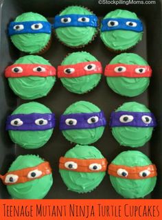 Teenage Mutant Ninja Turtle Cupcakes