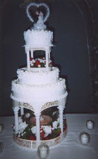 11 Fountain 3 Tier Wedding Cakes Photo Three Tier Wedding Cake