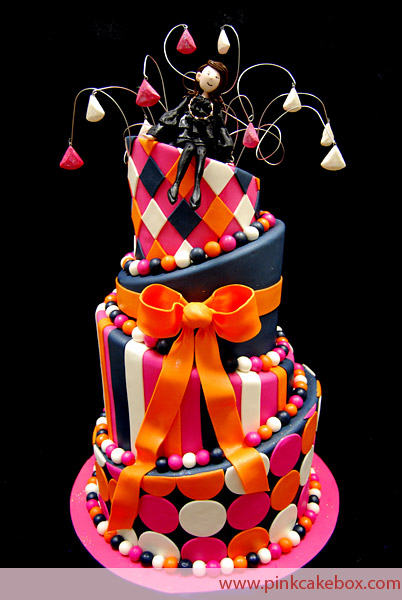 Topsy Turvy Bat Mitzvah Cake