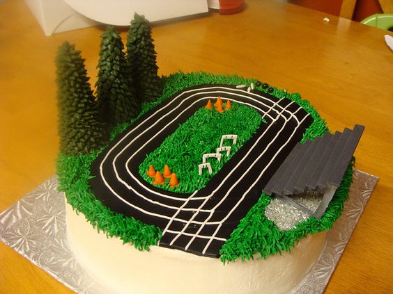 Track and Field Cake