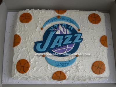 Utah Jazz Basketball Cake