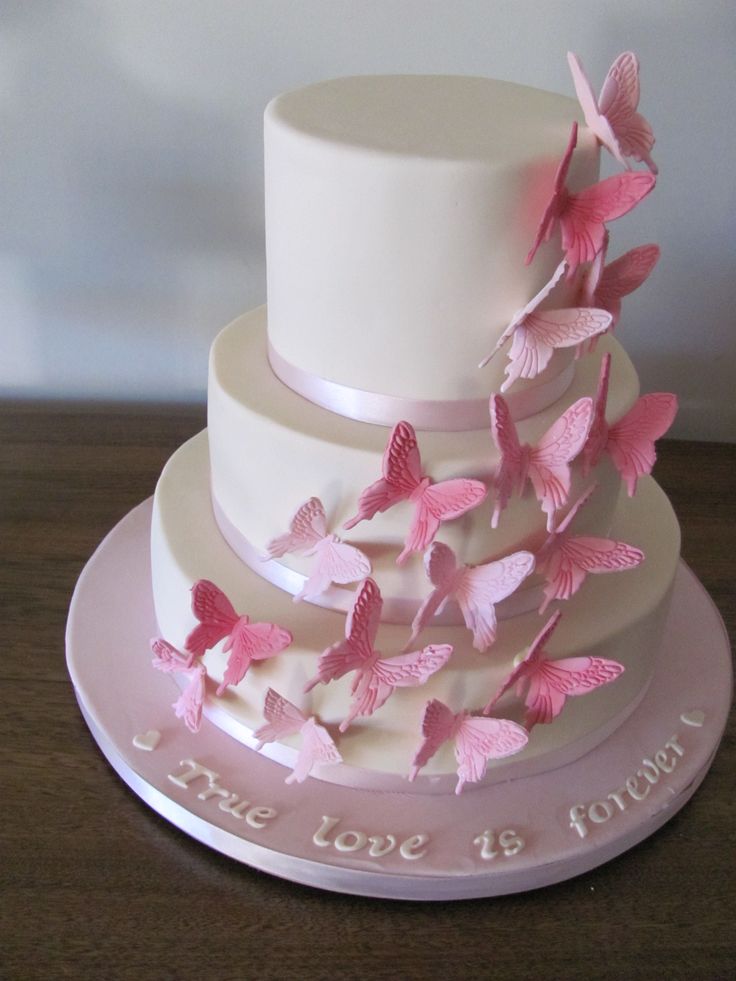 Wedding Cake with Butterflies