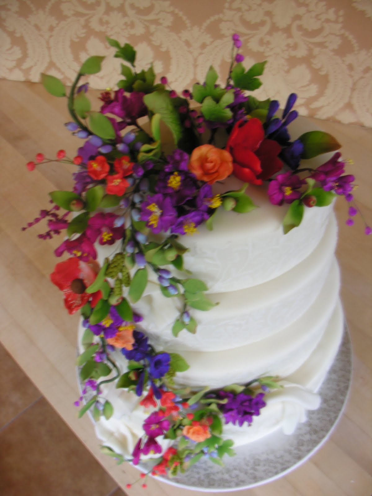 Wedding Cakes with Wildflowers