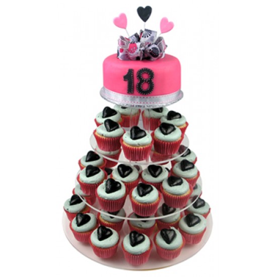 18th Birthday Cupcake Cake