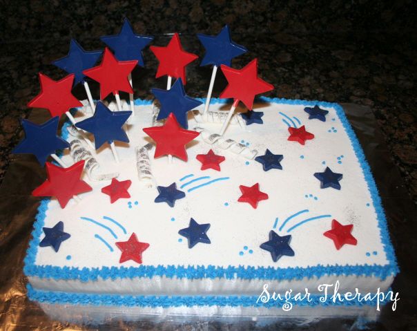 4th of July Birthday Sheet Cake