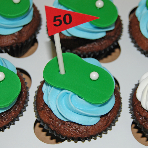 50th Birthday Golf Cupcakes