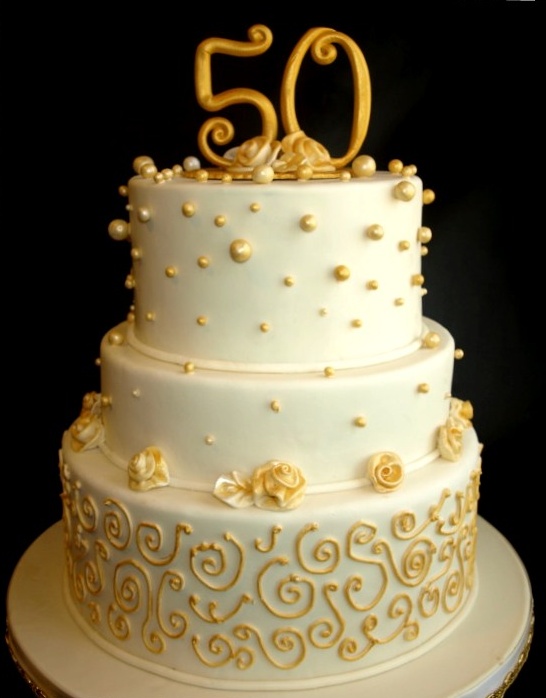 8 Photos of Black And Gold 50th Wedding Anniversary Cakes