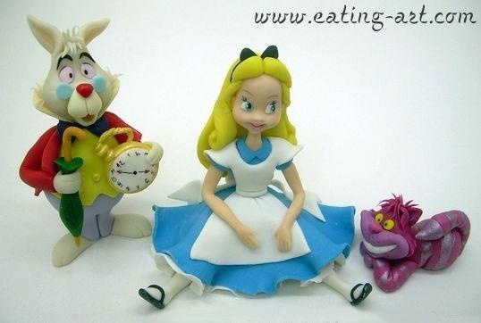 Alice in Wonderland Fondant Cake Toppers