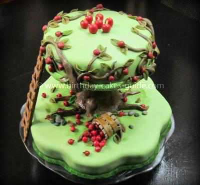 Apple Tree Birthday Cake