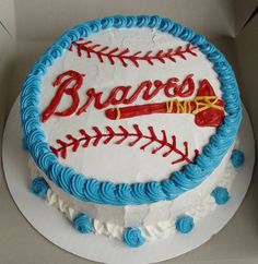 Atlanta Braves Baseball Cake