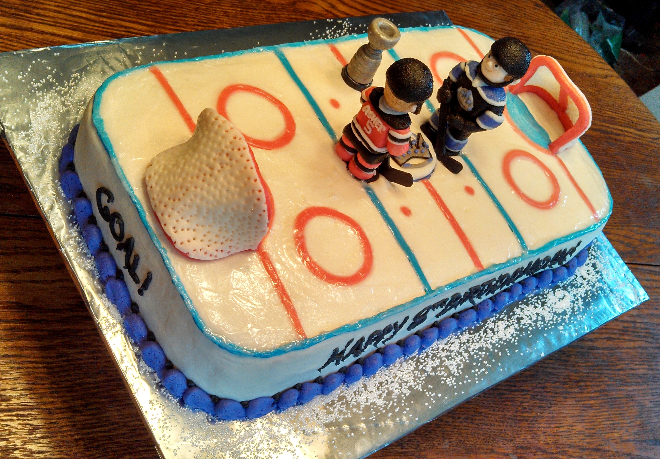 Birthday Cake Hockey Rink