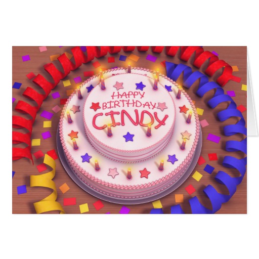 Cake with Happy Birthday Cindy