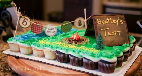 Camping Birthday Party Cake