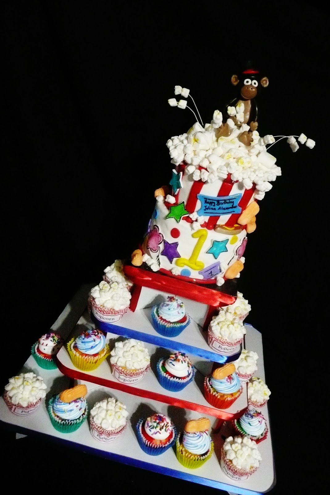 Carnival Themed Cupcake Cake