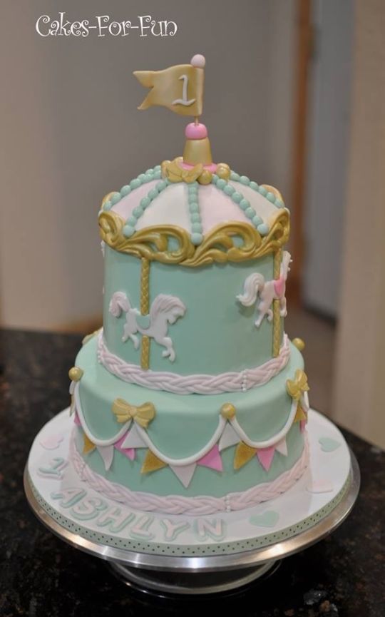 Carousel 1st Birthday Cake