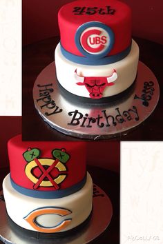 Chicago Sports Birthday Cake