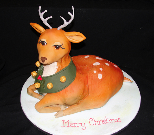 Christmas Reindeer with Cake