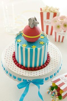 Circus Elephant Birthday Cake