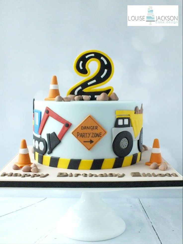 Construction Theme Birthday Cake