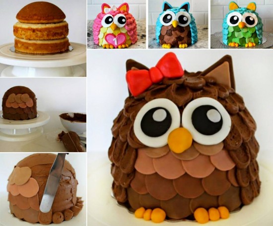 DIY Owl Cake