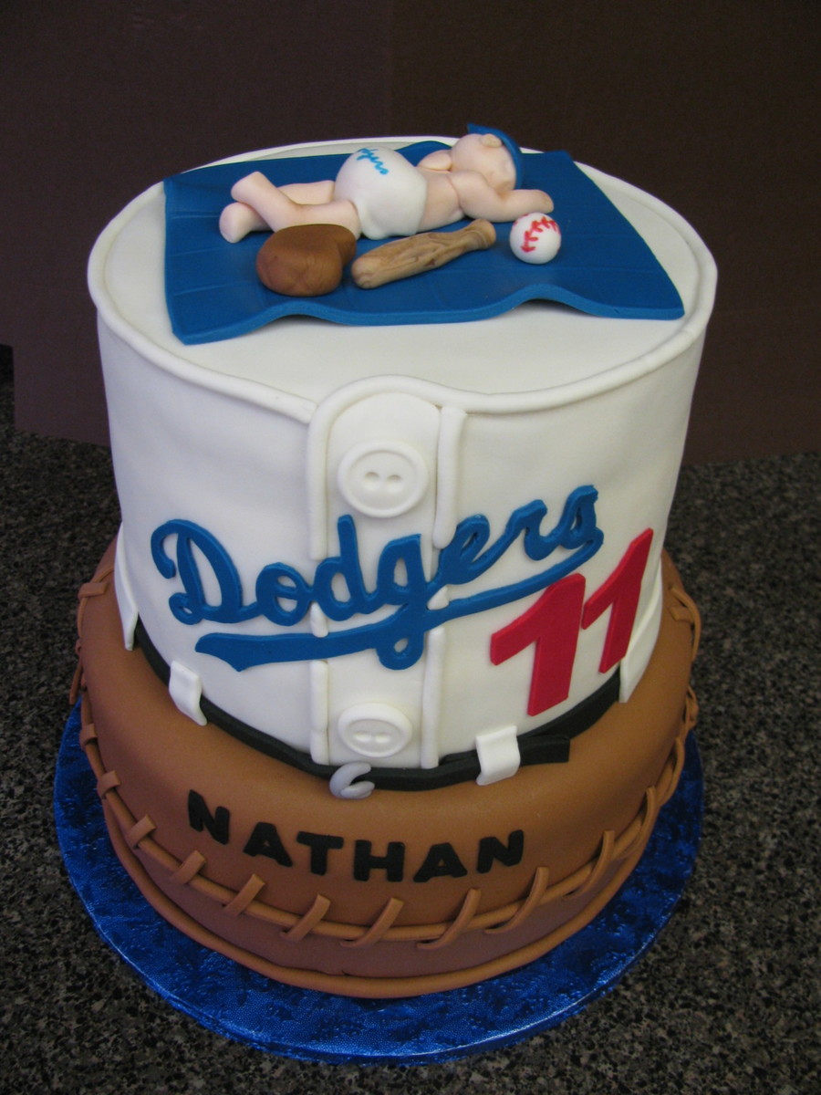 Dodgers Baby Shower Cake