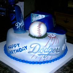 Dodgers Baseball Birthday Cake