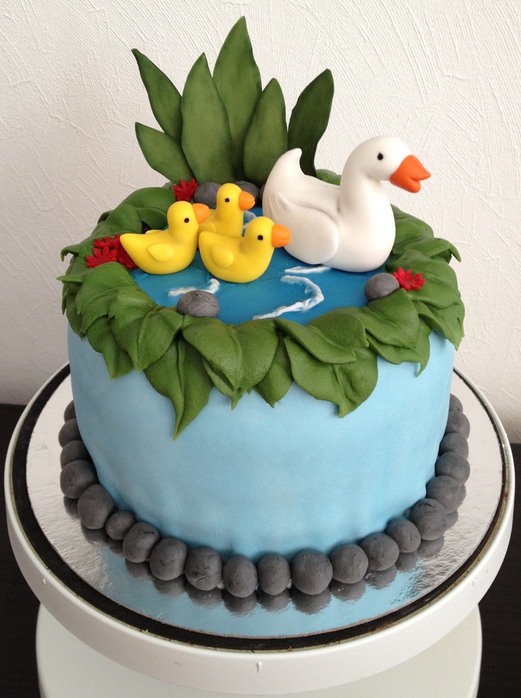 Duck Pond Birthday Cake