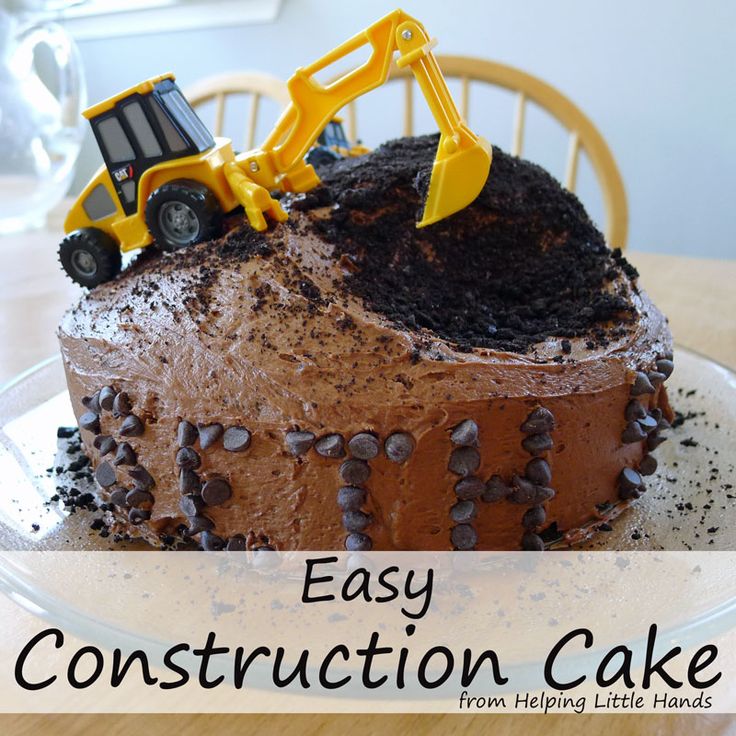 Easy Construction Cake Idea