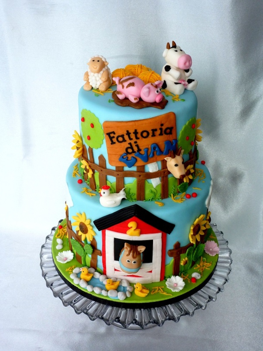 Farm Themed Birthday Cake