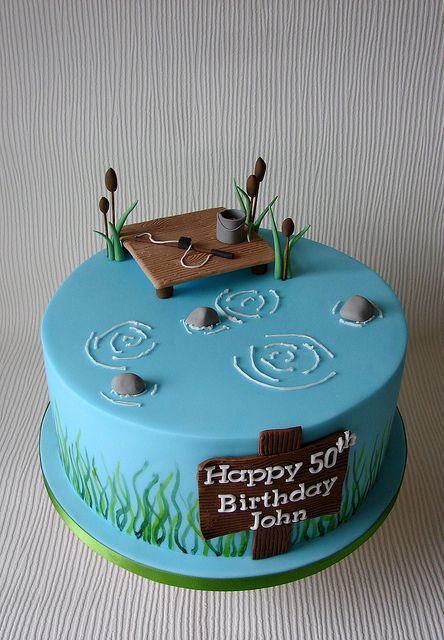 Fishing Themed Birthday Cake