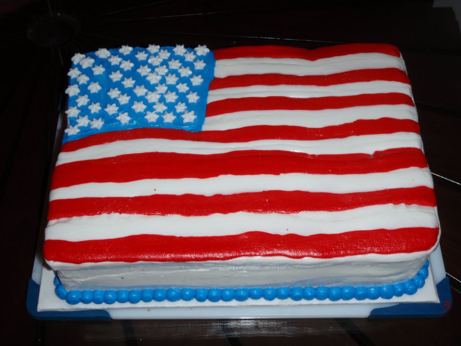 Flag for 4th of July Sheet Cake