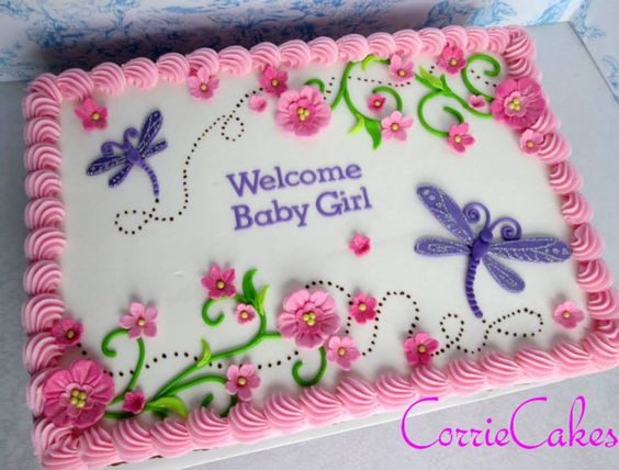 Girl Baby Shower Sheet Cake Ideas