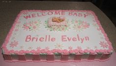 Girl Baby Shower Sheet Cake Ideas