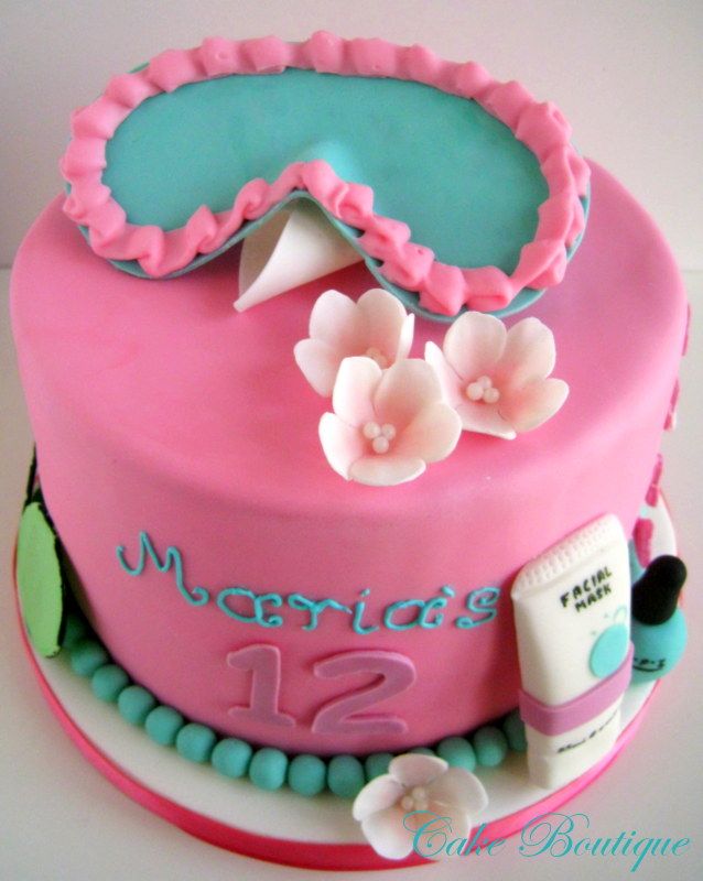 Girl Spa Birthday Cake