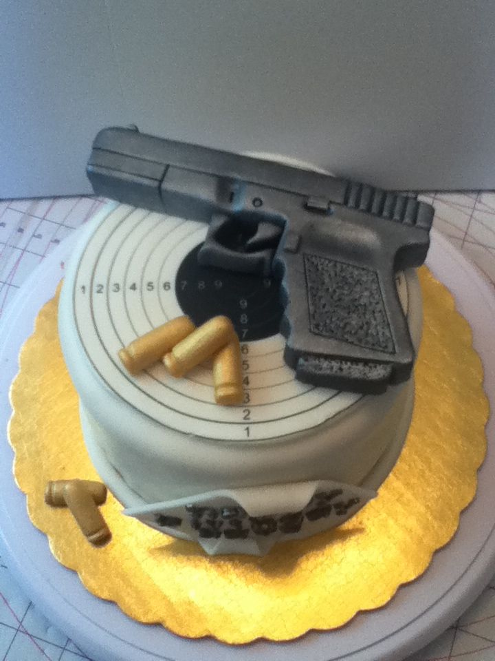 13 Gun Birthday Cakes For Men Photo Gun Birthday Cake Gun