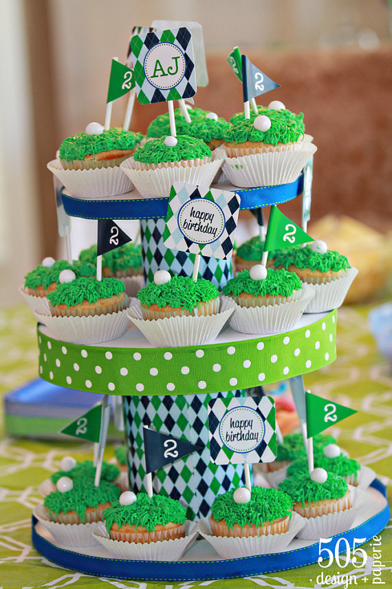 Golf Birthday Party Cupcakes