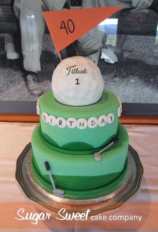 Golf Themed Birthday Cake Idea