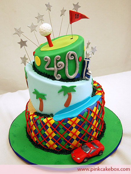 Golf Themed Birthday Cake