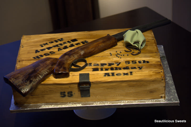 Gun Birthday Cake