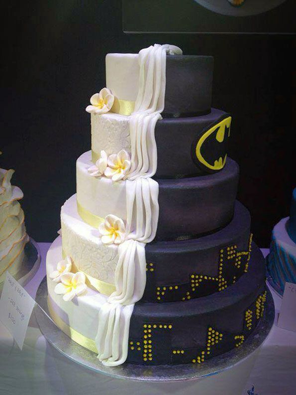 Half Batman Wedding Cake