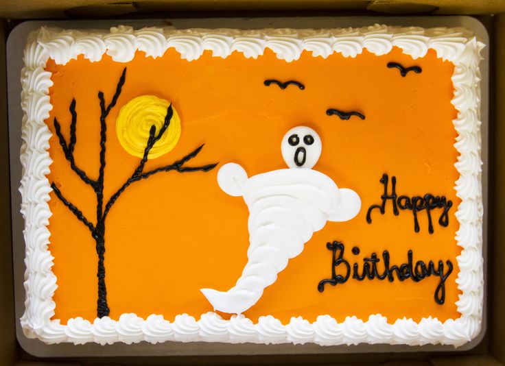 Halloween Birthday Sheet Cake