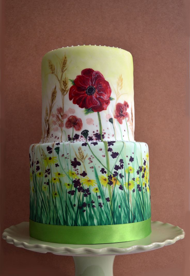 10 Photos of Painted Cakes Birthday Cakes