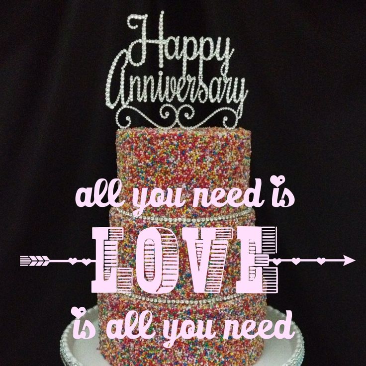 Happy Anniversary Cake Topper