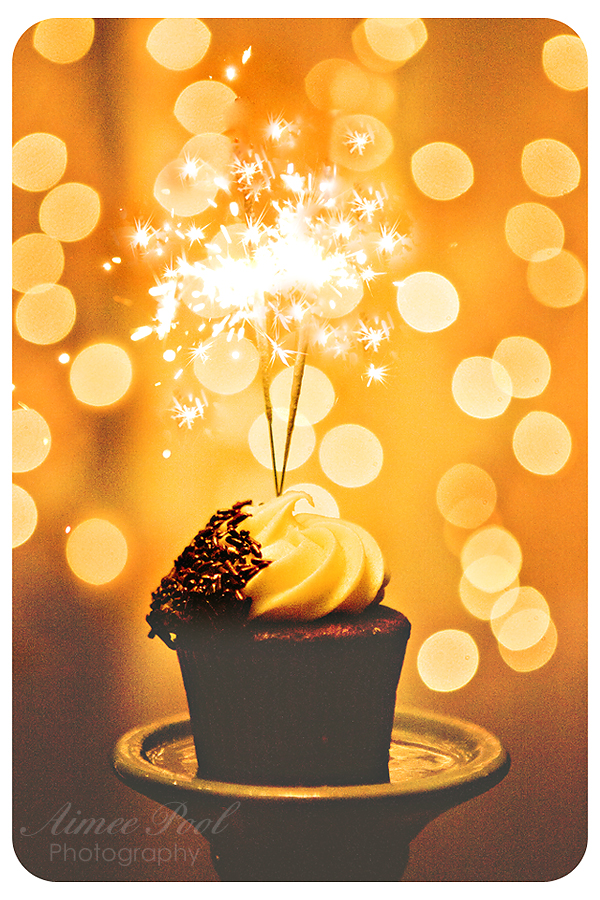 Happy Birthday Cupcake with Sparkler