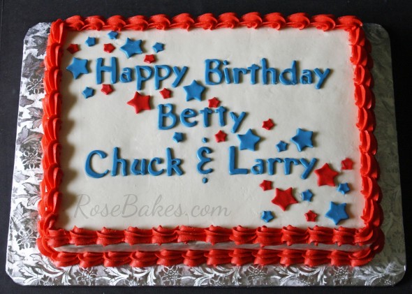 Happy July 4th Birthday Cake