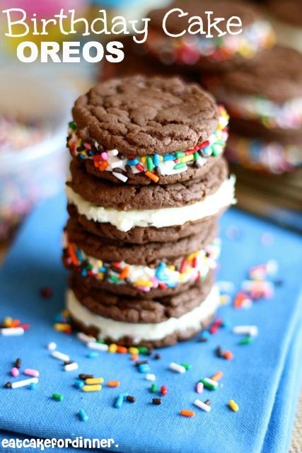 Homemade Birthday Cake Oreos