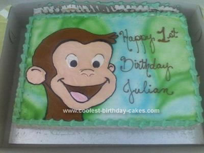 Homemade Curious George Birthday Cake