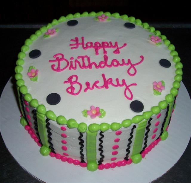 8 Photos of Pink And Lime Green Sheet Cakes