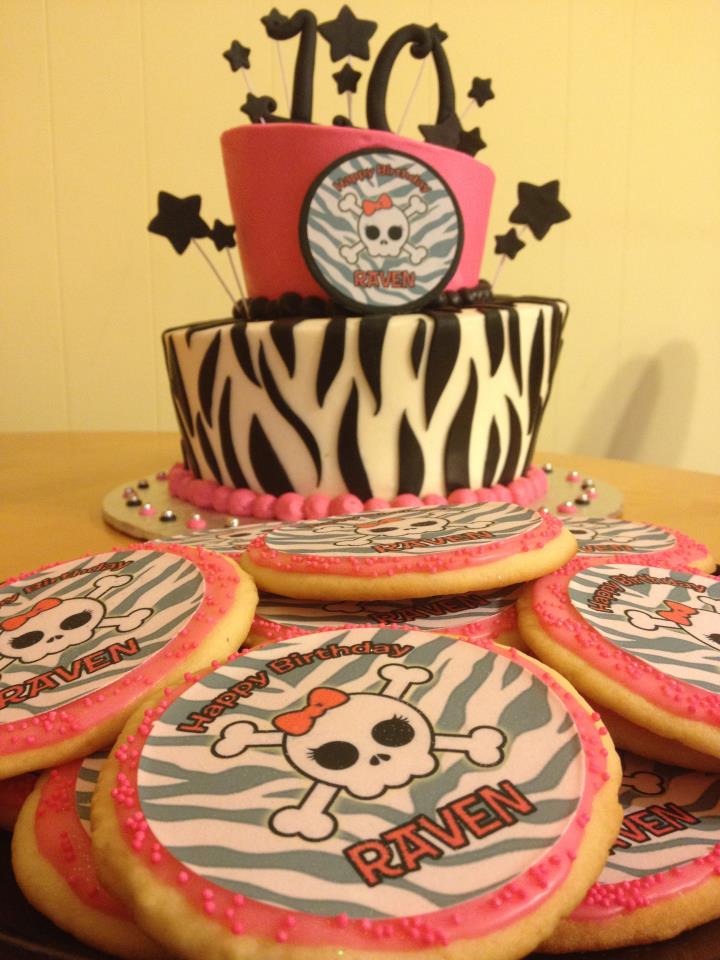 Hot Pink Zebra Striped Cakes